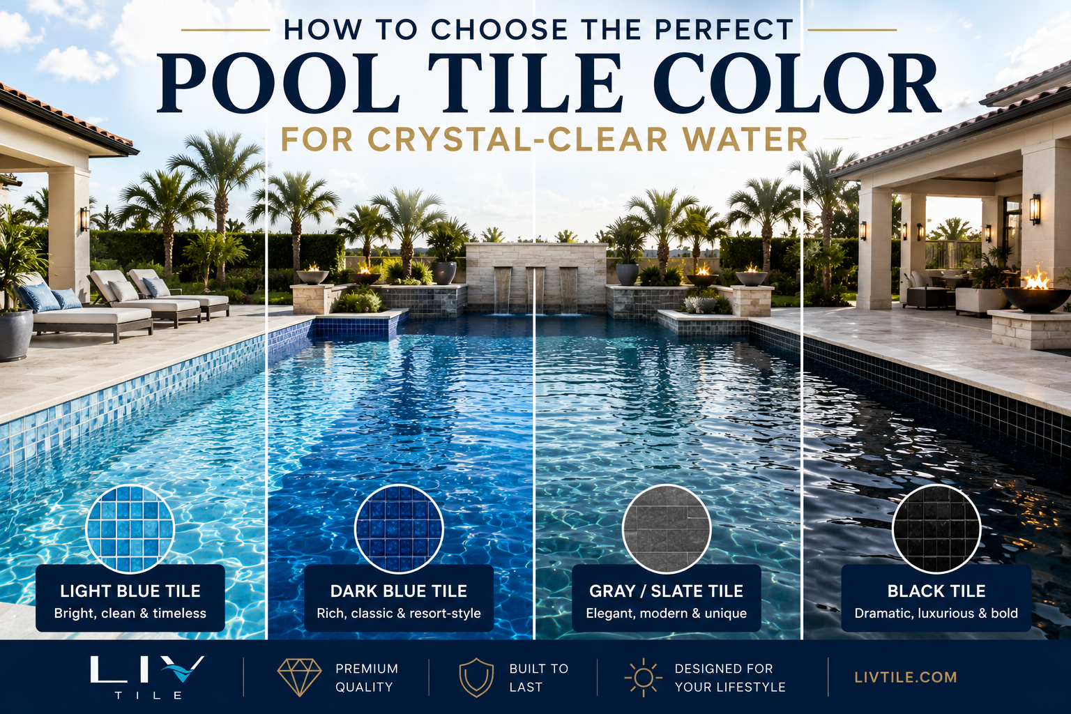 How to Choose the Perfect Pool Tile Color for Crystal-Clear Water