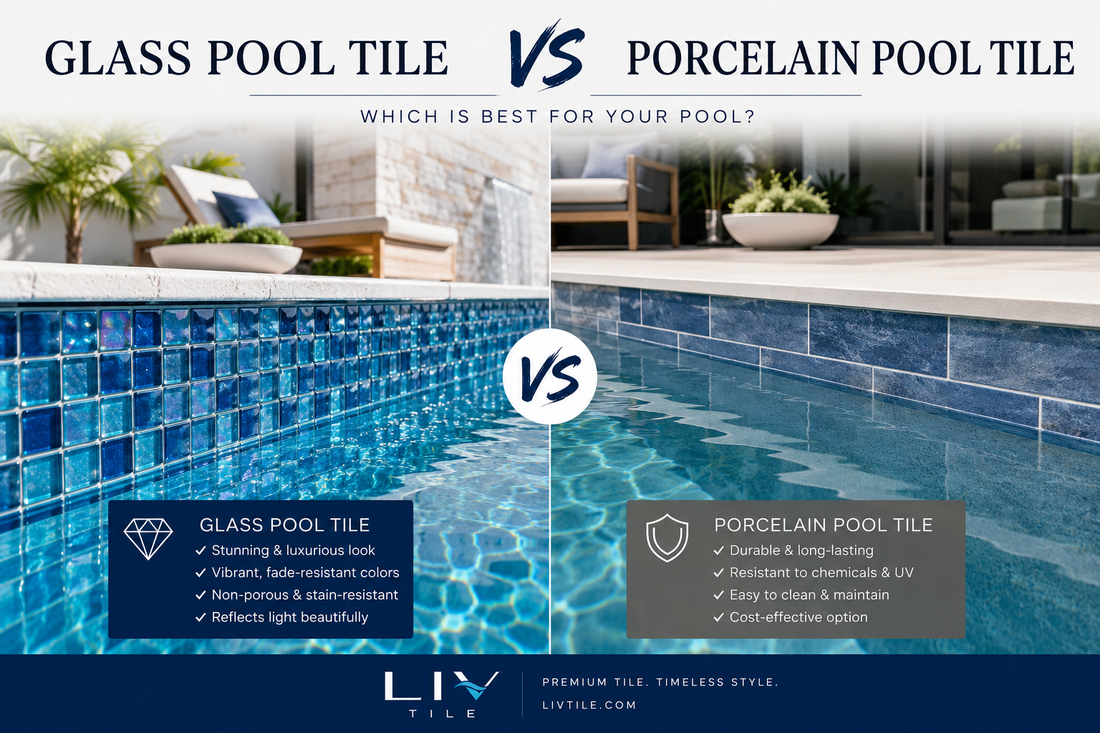 Glass Pool Tile vs Porcelain Pool Tile: Which Is Best for Your Pool?