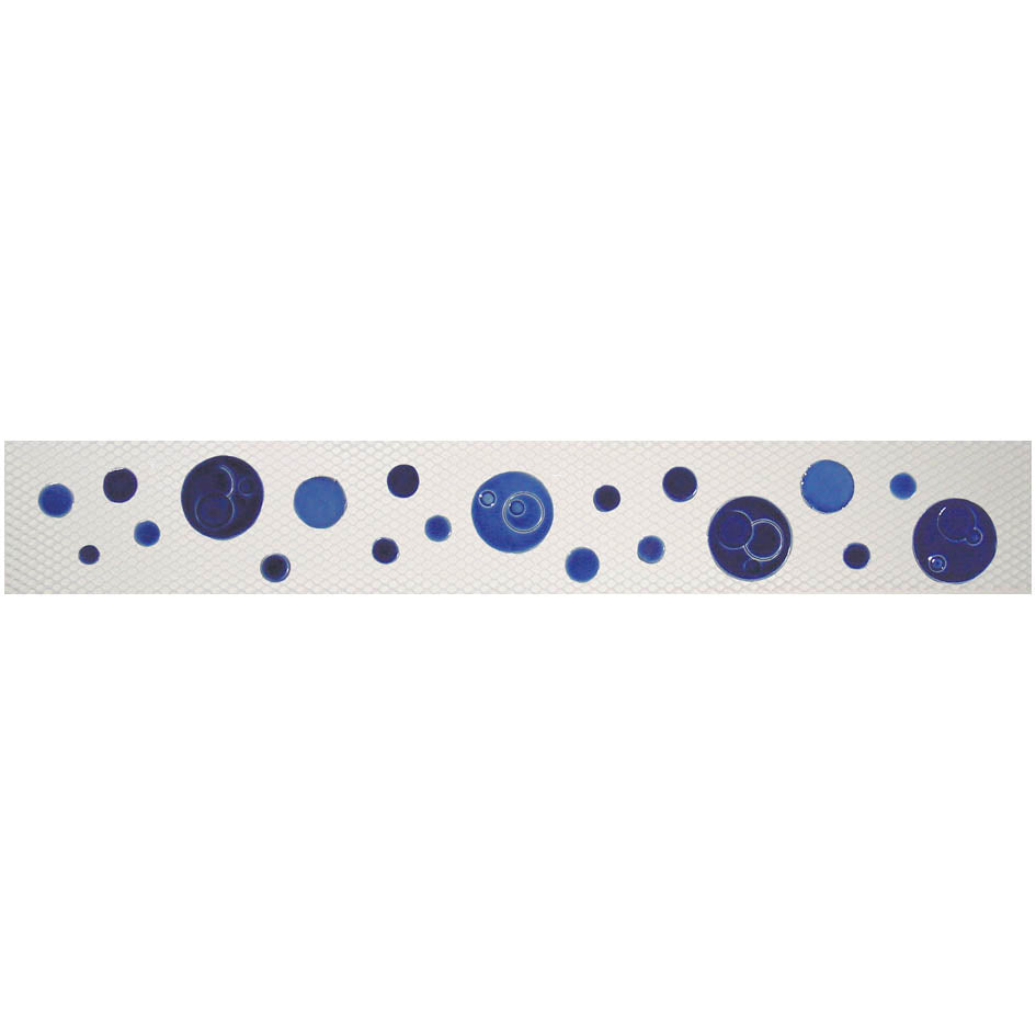 Porcelain Pool Step Markers 3"x24" – Bubbles (Aqua)