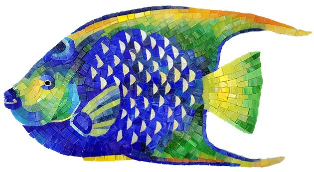 Angelfish Glass Pool Mosaic