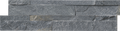 Aquatica Amazon Gray natural stone ledger panel wall tile, dark gray split-face