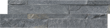 Aquatica Amazon Gray natural stone ledger panel corner piece