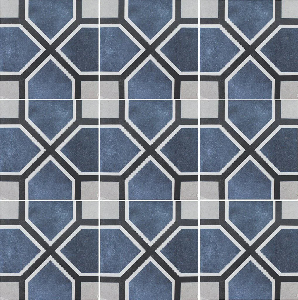 Aquatica Antonette 6x6 porcelain pool tile close-up, Fleur Collection