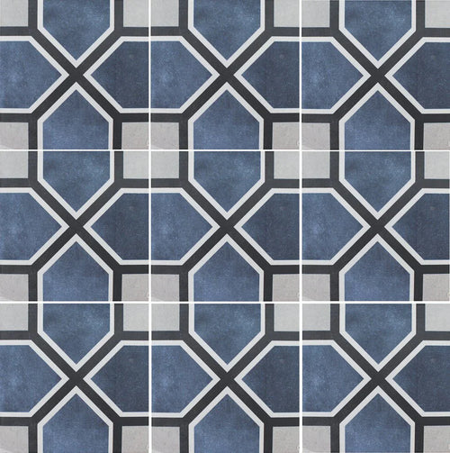Aquatica Antonette 6x6 porcelain pool tile close-up, Fleur Collection