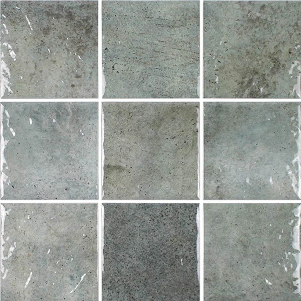 Aquatica Bali Stone 6x6 porcelain pool tile close-up, Waterplace Collection