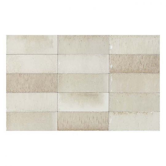 Aquatica Beige 3x8 porcelain tile close-up view