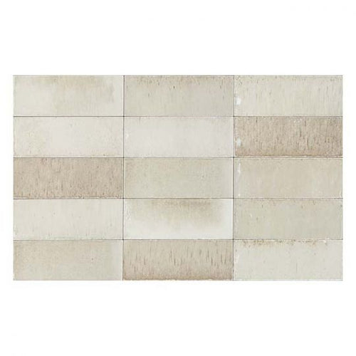 Aquatica Beige 3x8 porcelain tile close-up view