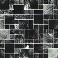 Aquatica Black Random glass mosaic tile, Watercolors Collection
