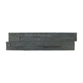 Aquatica Carbon natural stone ledger panel wall tile, near-black split-face