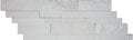 Aquatica Freska natural stone ledger panel mosaic sheet, milky white limestone