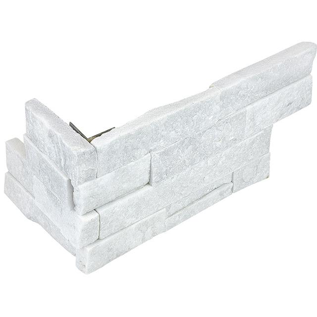 Aquatica Glacier natural stone ledger panel corner piece