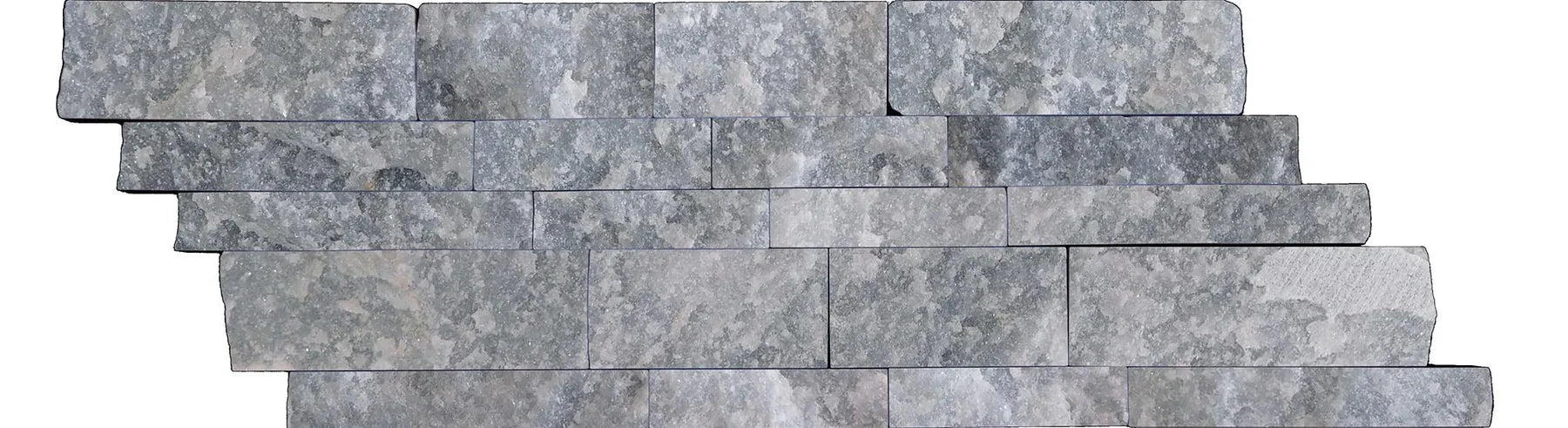 Aquatica Icelandic Blue Sky natural stone ledger panel mosaic sheet