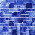 Aquatica Navy Blue Random glass mosaic tile, Watercolors Collection