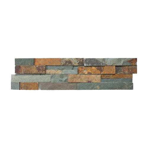 Aquatica Sierra natural stone ledger panel wall tile, sandy brown split-face
