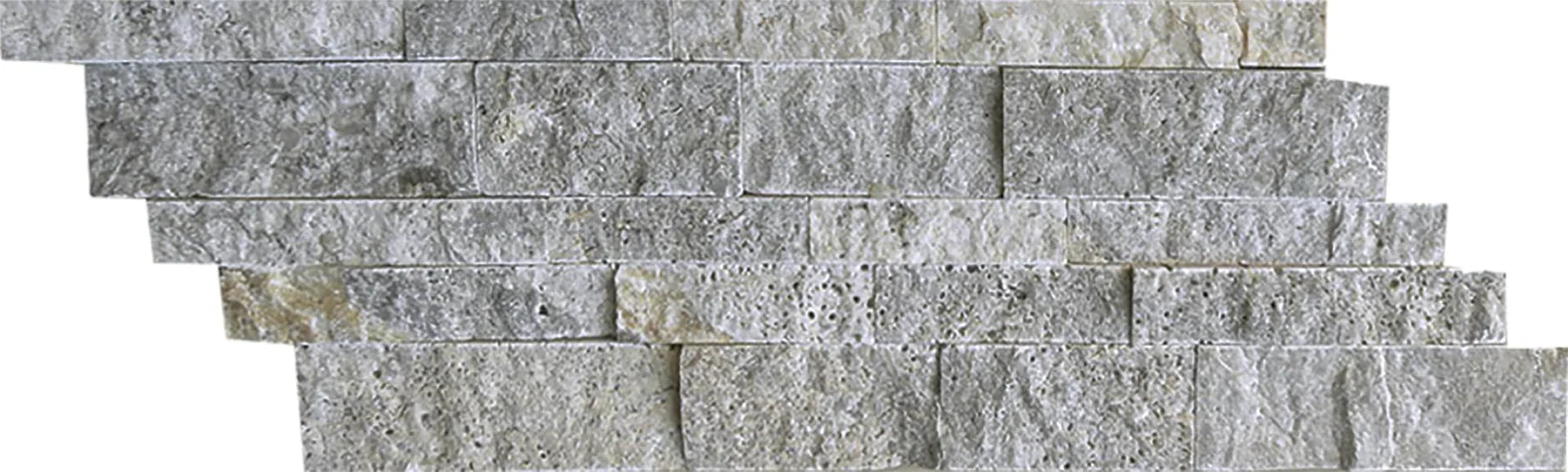 Aquatica Silver natural stone ledger panel corner piece