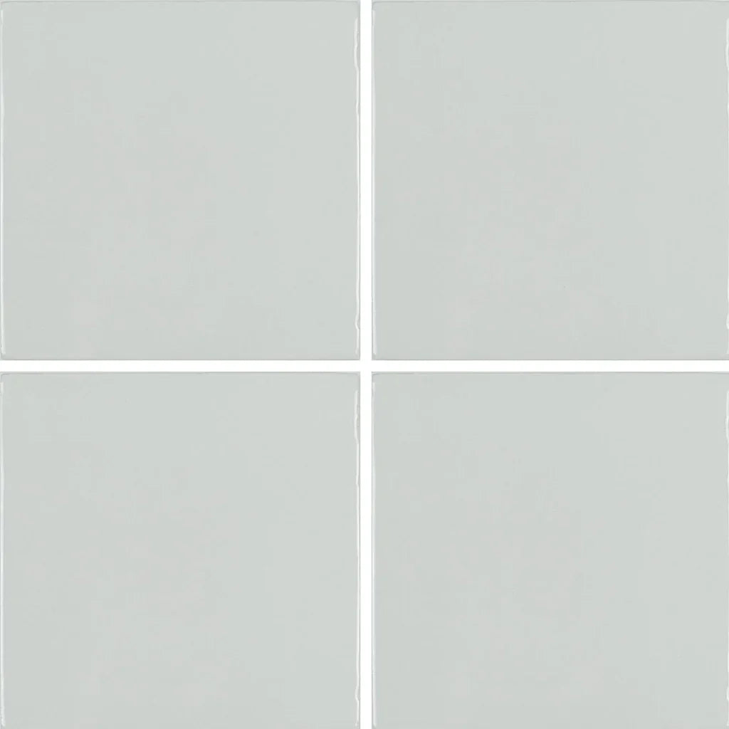 Aquatica Sol Bianco 6x6 glossy white porcelain pool tile