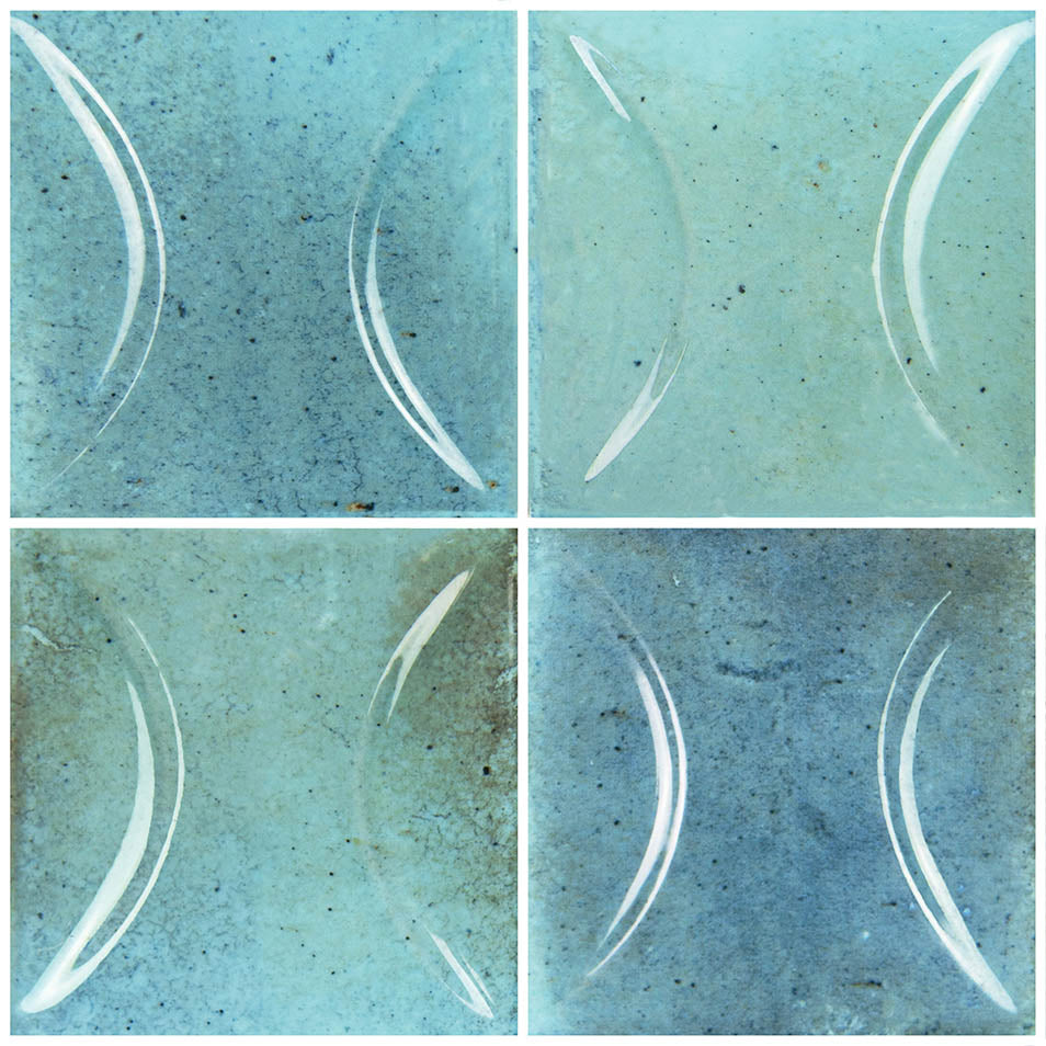 Boutique Verdigris Porcelain Pool Tile 6"x6" – Relief