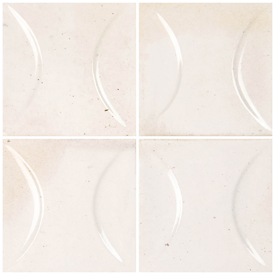 Boutique Antique White Porcelain Pool Tile 6"x6" – Relief
