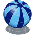 Beach Ball with Shadow Porcelain Pool Mosaic – Blue / 14"