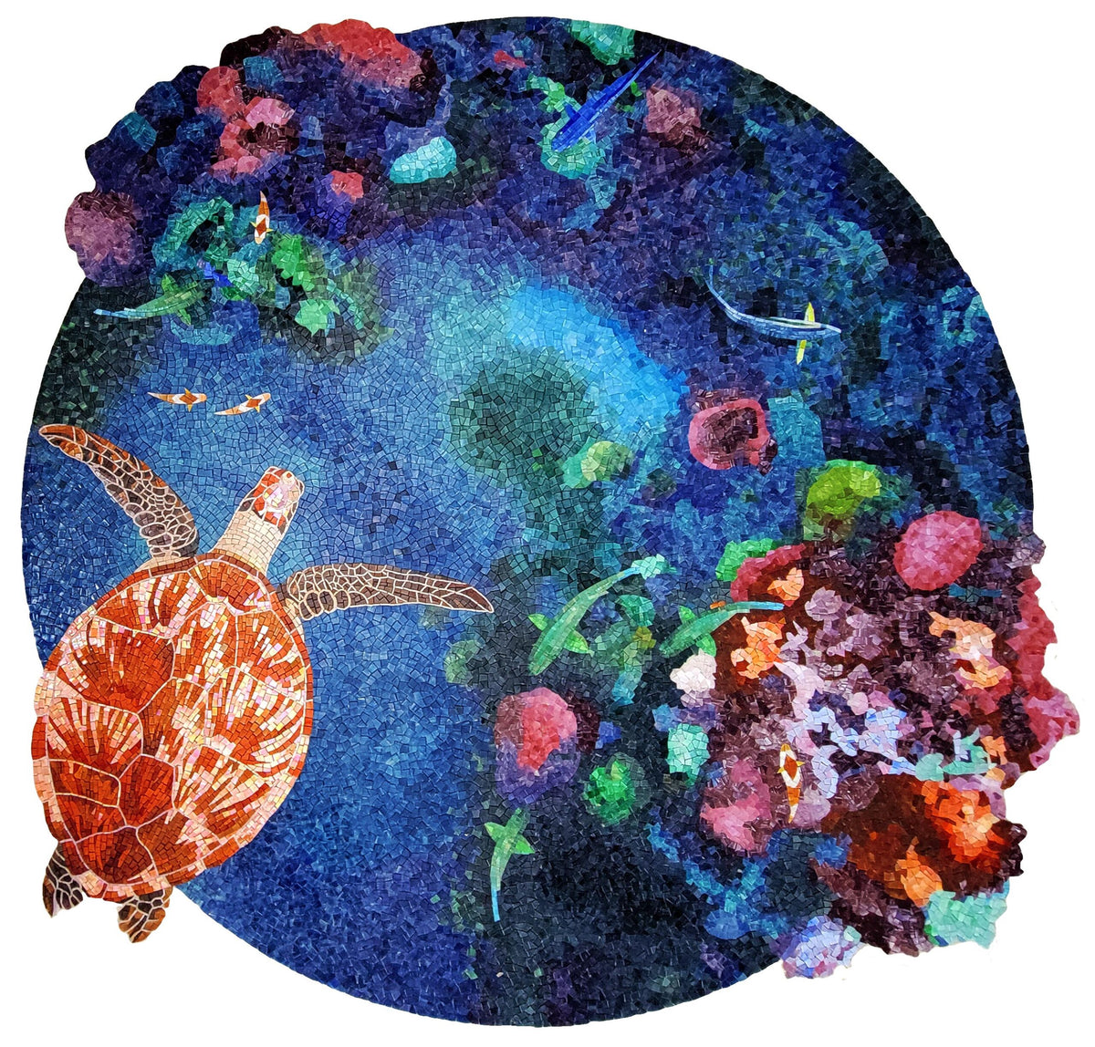 Blue Grotto Glass Pool Mosaic