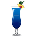 Tropical Drink Porcelain Pool Mosaics – Blue Hawaiian / 8" x 3"