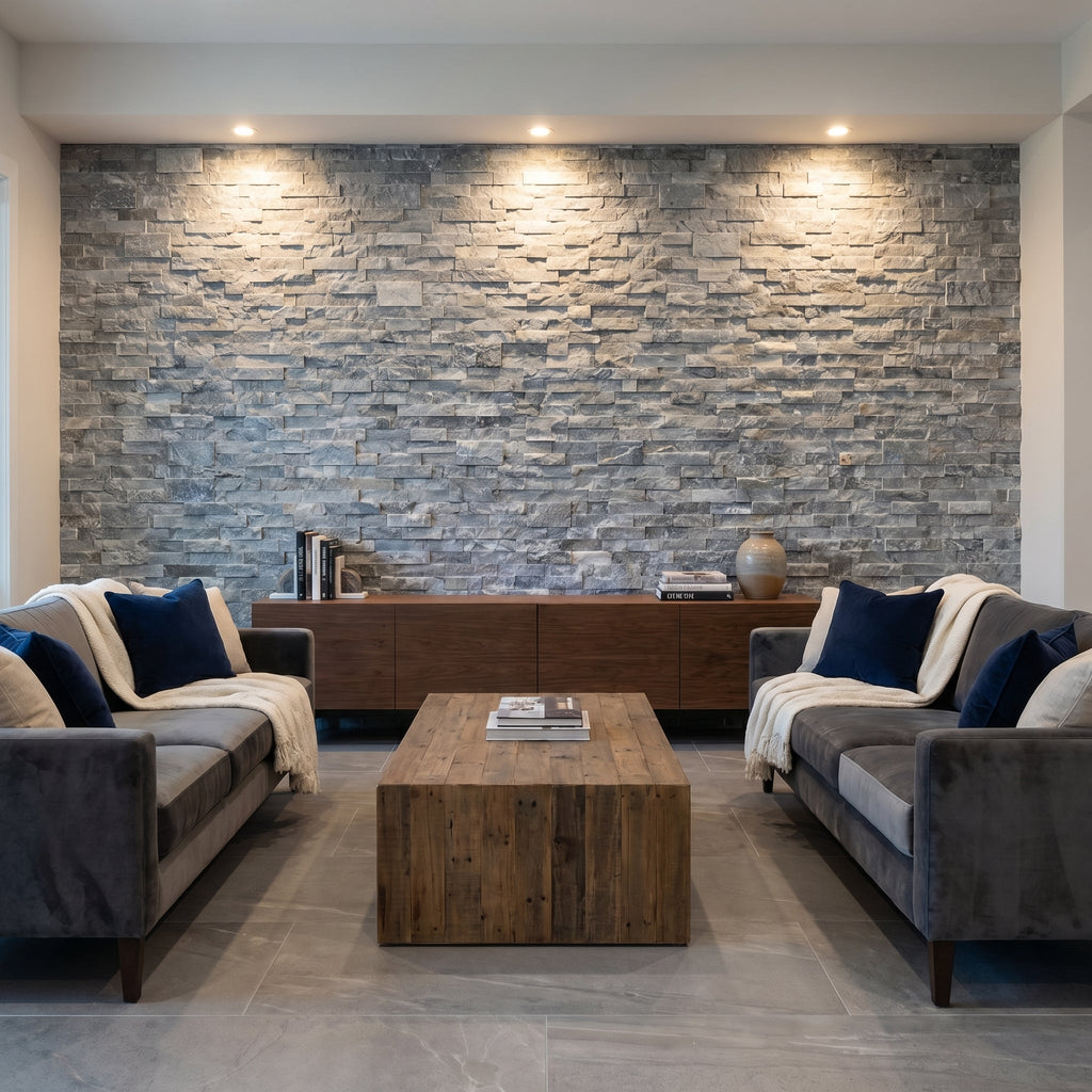 Bluestone Marble 3D ledger panel close-up texture