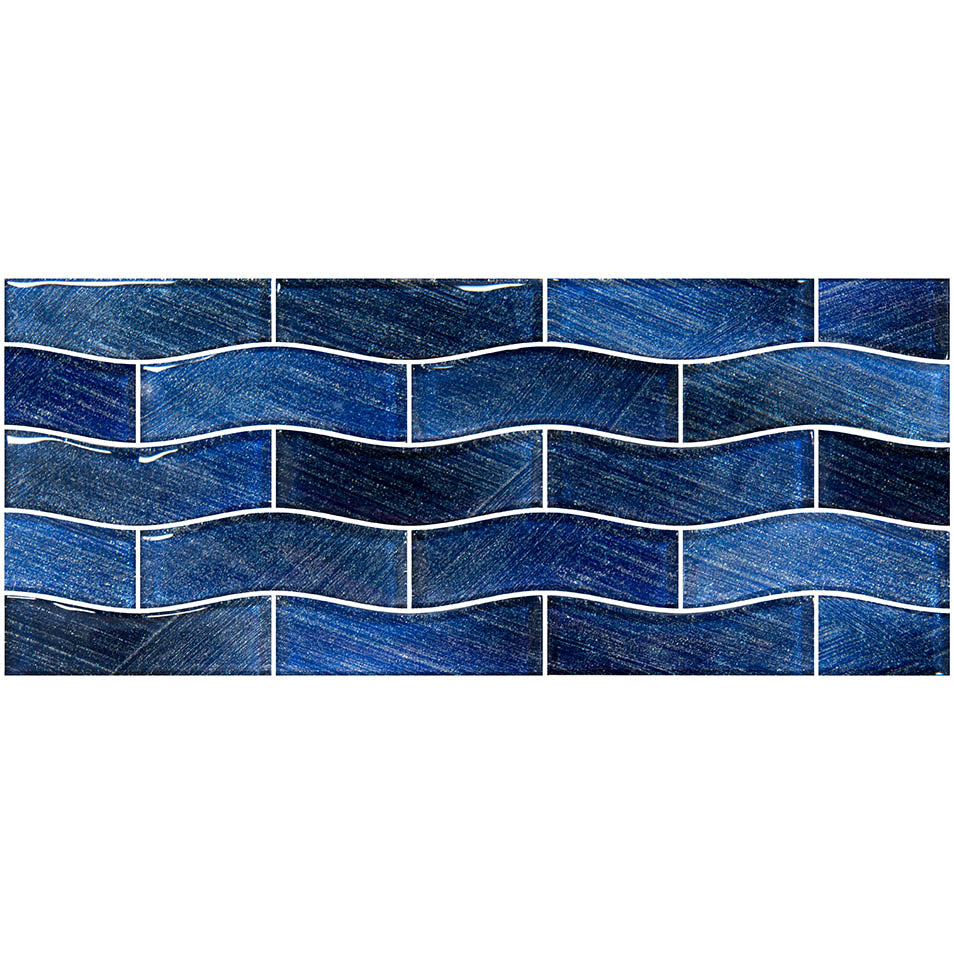 Celestial Seas Pacific Drift Glass Pool Tile – 1"x4" Waterline