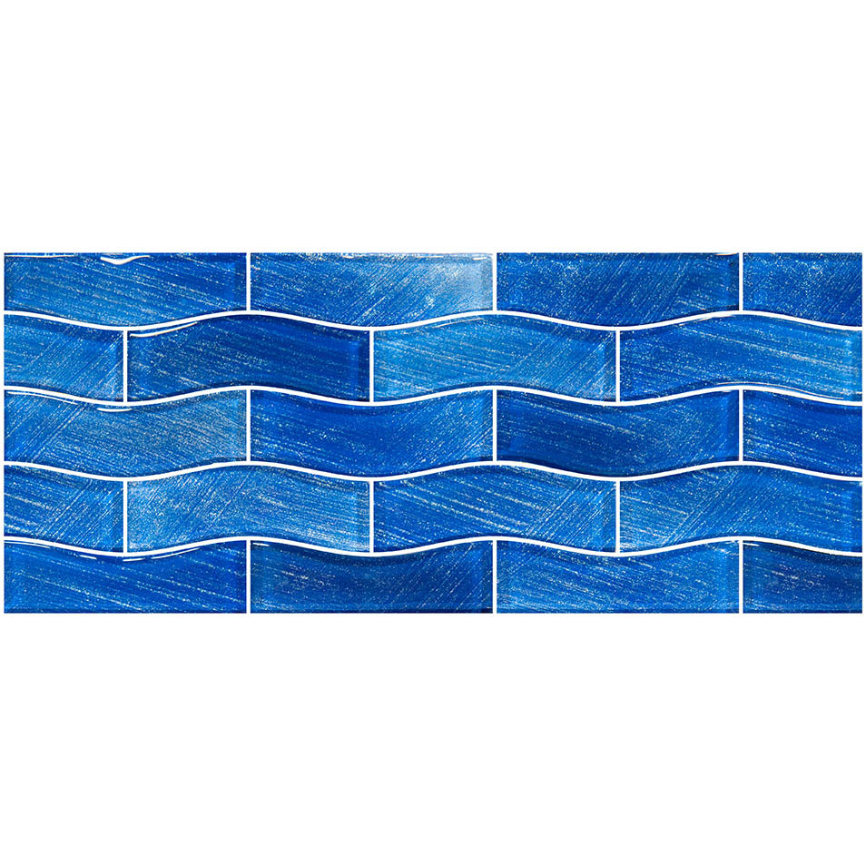 Celestial Seas Starlight Bay Glass Pool Tile – 1"x4" Waterline