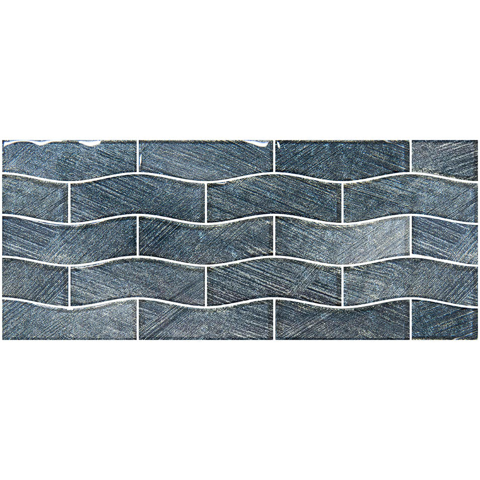 Celestial Seas Silver Reef Glass Pool Tile – 1"x4" Waterline