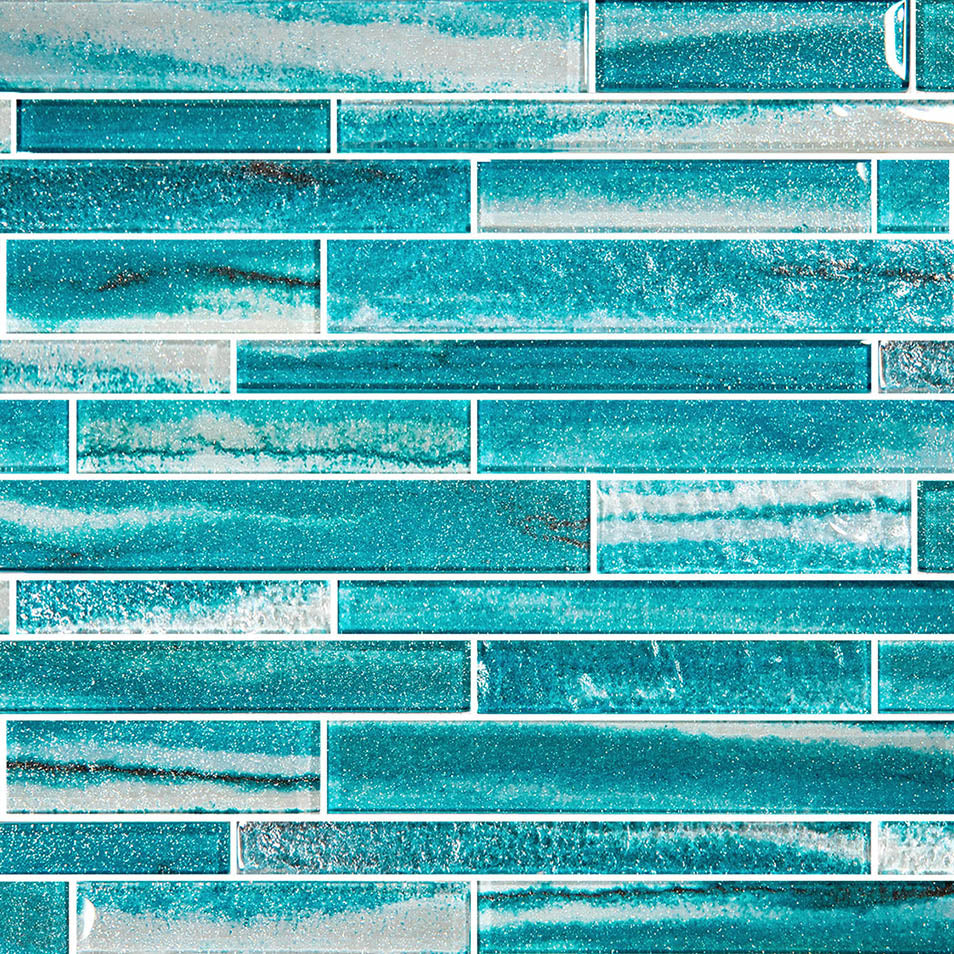 Coastal Sands Aquamarine Glass Pool Tile