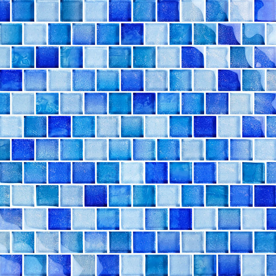 Crystal Waters Surf Glass Pool Tile – 1"x1"