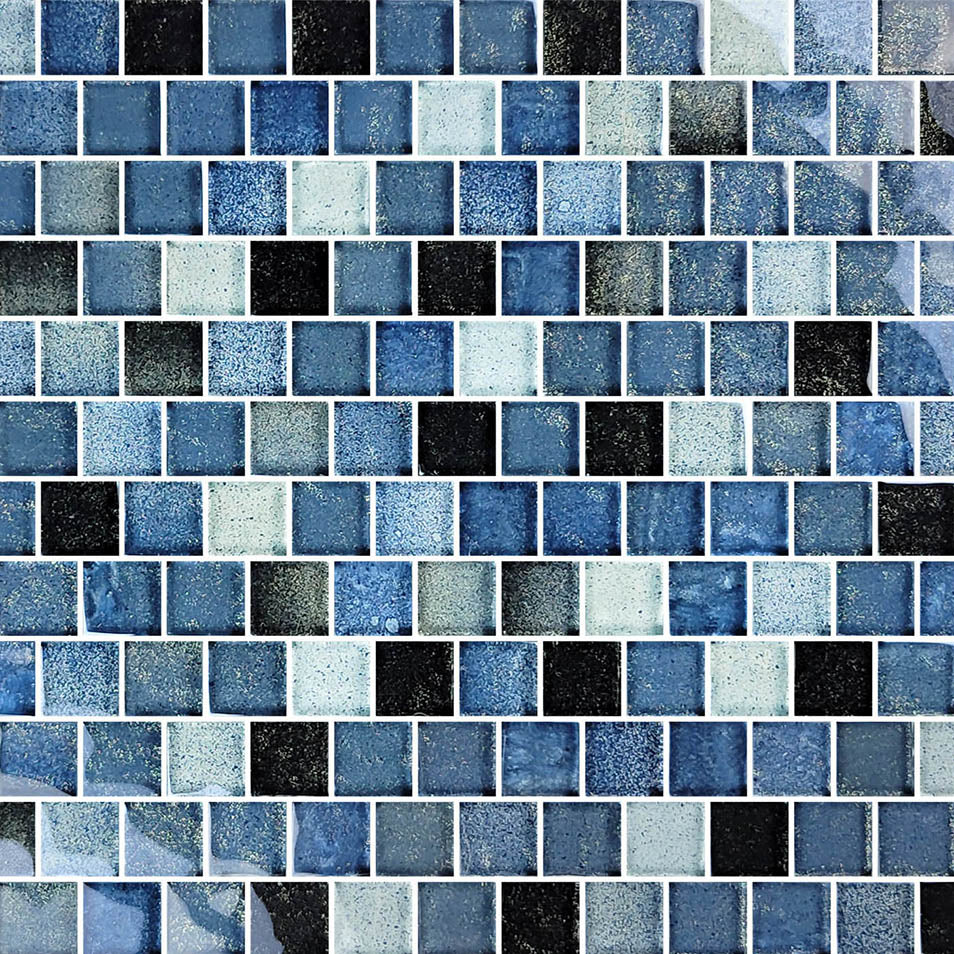 Crystal Waters Lagoon Glass Pool Tile – 1"x1"