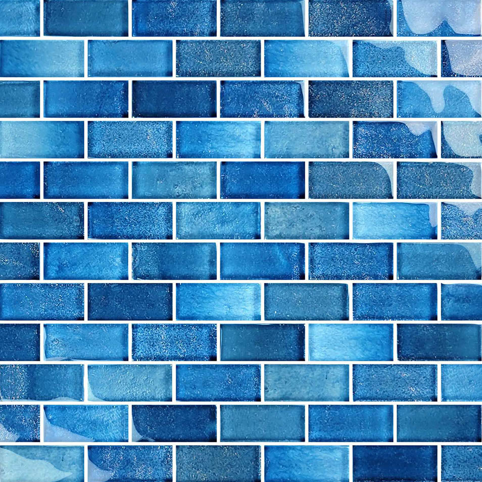 Crystal Waters Gulf Stream Glass Pool Tile – 1"x2"