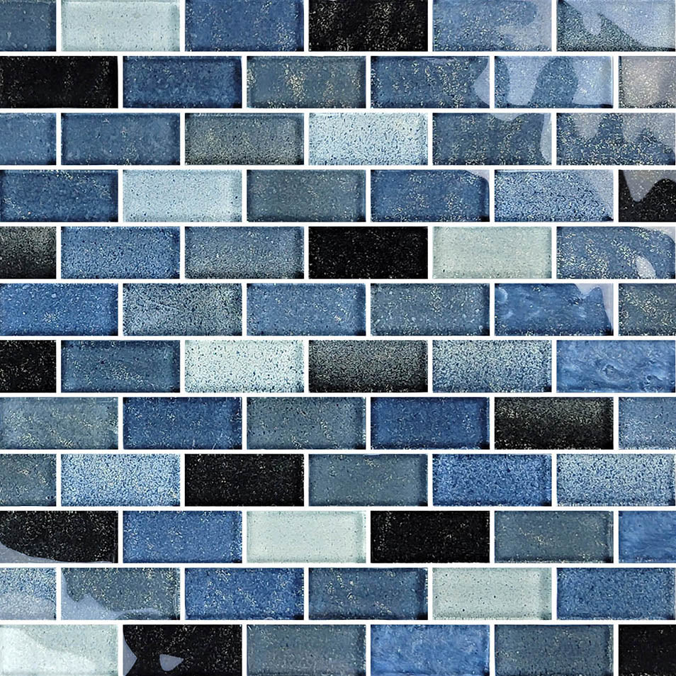 Crystal Waters Lagoon Glass Pool Tile – 1"x2"