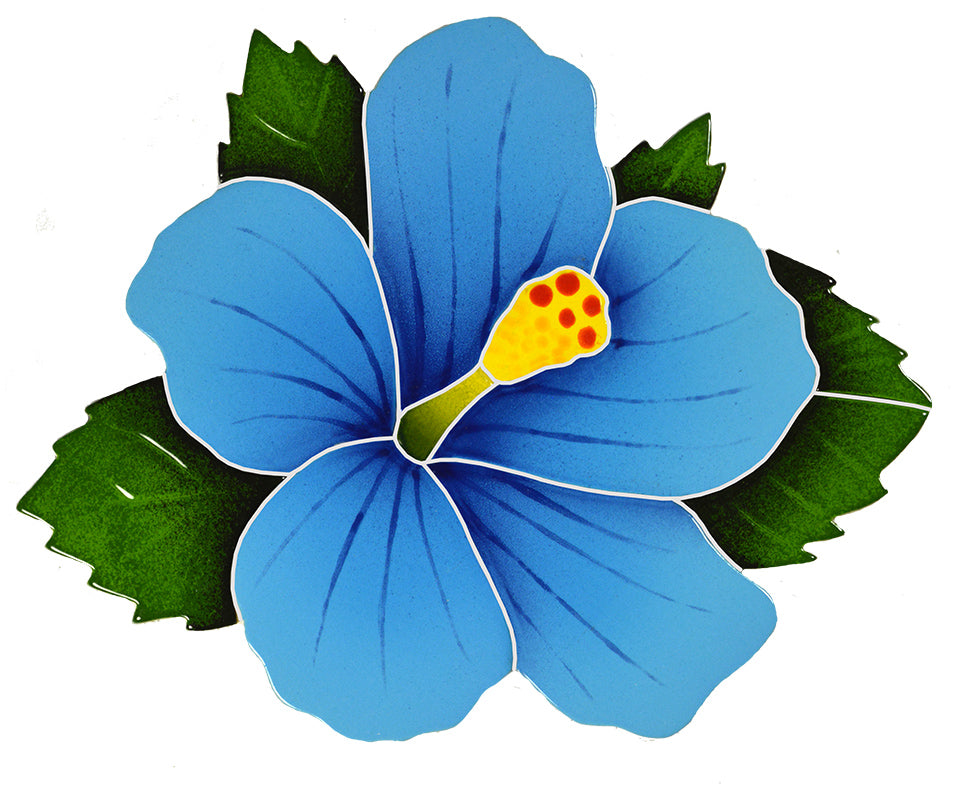 Hibiscus Porcelain Pool Mosaic – Blue