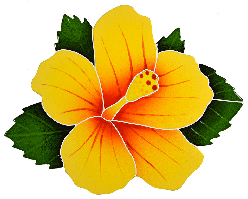 Hibiscus Porcelain Pool Mosaic – Yellow