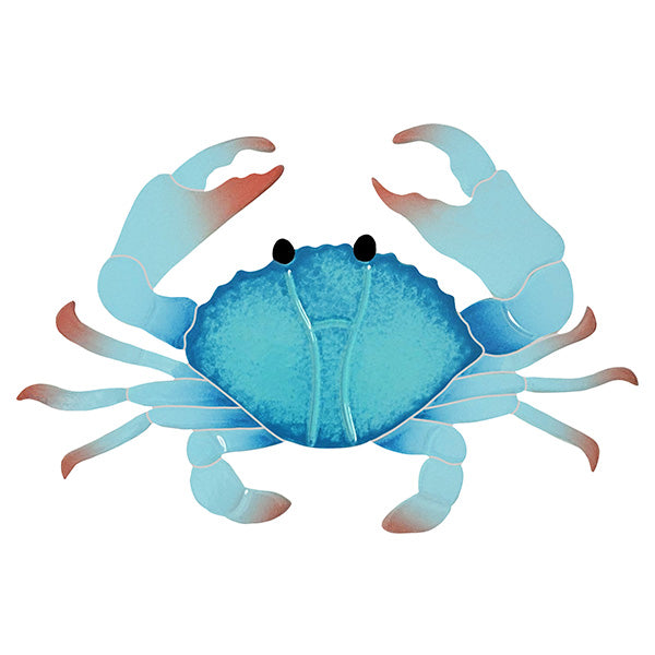 Crab Porcelain Pool Mosaic – Aqua / 5" x 8"