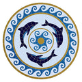 Dolphin Medallion Porcelain Pool Mosaic