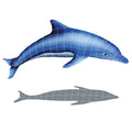Dolphin in the Sun with Shadow Porcelain Pool Mosaic – A / 31" x 42"