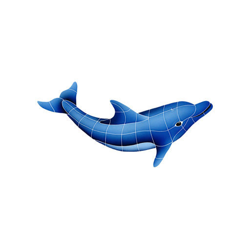 Dolphin Porcelain Pool Mosaic – Right / 15" x 30"
