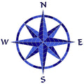 Eight Point Compass Porcelain Pool Mosaic