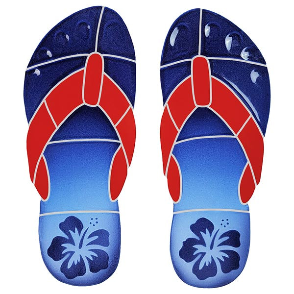 Flip Flops Porcelain Pool Mosaic – Red / 11" x 9"