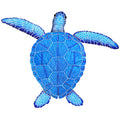 Fusion Loggerhead Turtle Iridescent Pool Accent – Sapphire / 20" x 24"