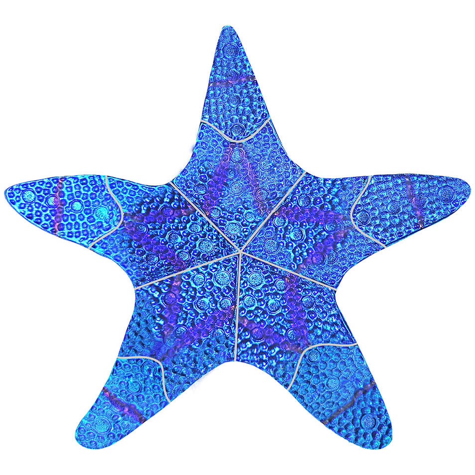 Fusion Starfish Iridescent Pool Accent – Sapphire / 10"