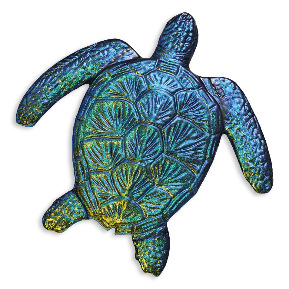 Fusion Loggerhead Turtle Iridescent Pool Accent – Rainbow / 6"
