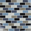 Crystal Black Charcoal Gray Taupe Blend Glass Pool Tile