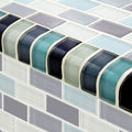 Crystal Series Glass Bullnose Trim (per Linear Ft) – Aqua Blend