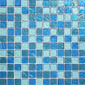 Galaxy Blue Blend Glass Pool Tile – 1"x1"