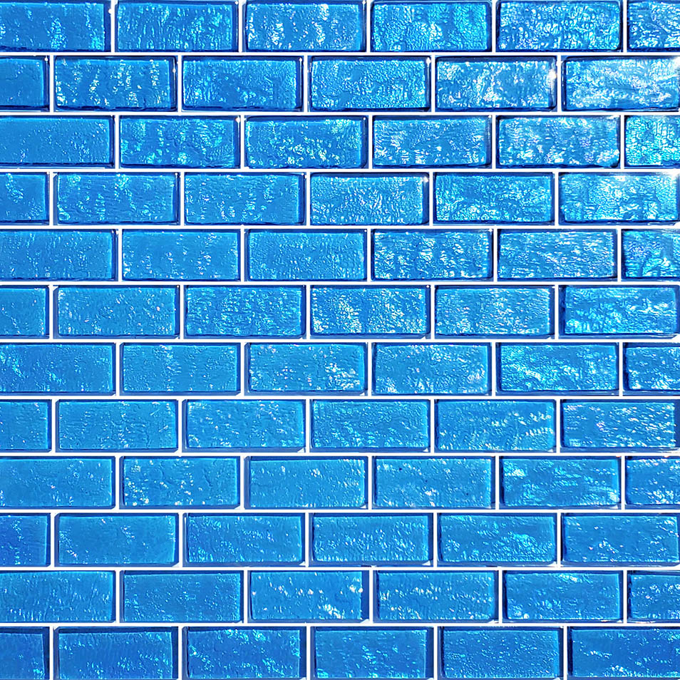 Galaxy Blue Glass Pool Tile – 1"x2"