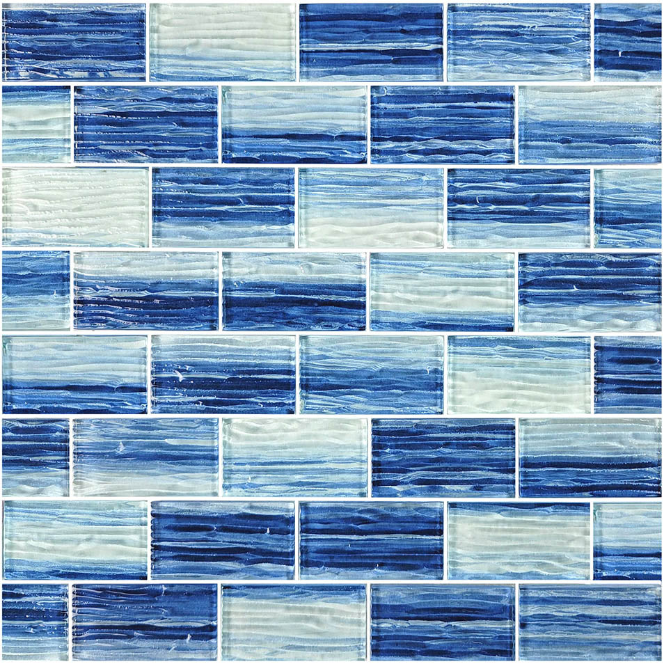 Mirage Blue Blend Glass Pool Tile